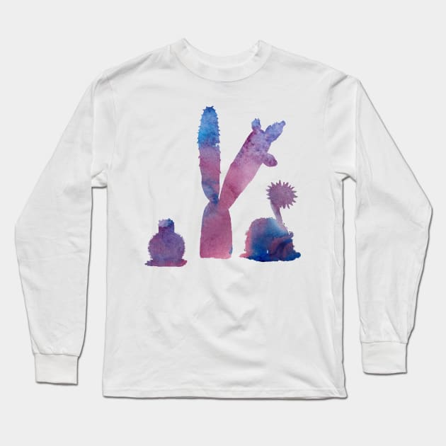 cacti art Long Sleeve T-Shirt by TheJollyMarten